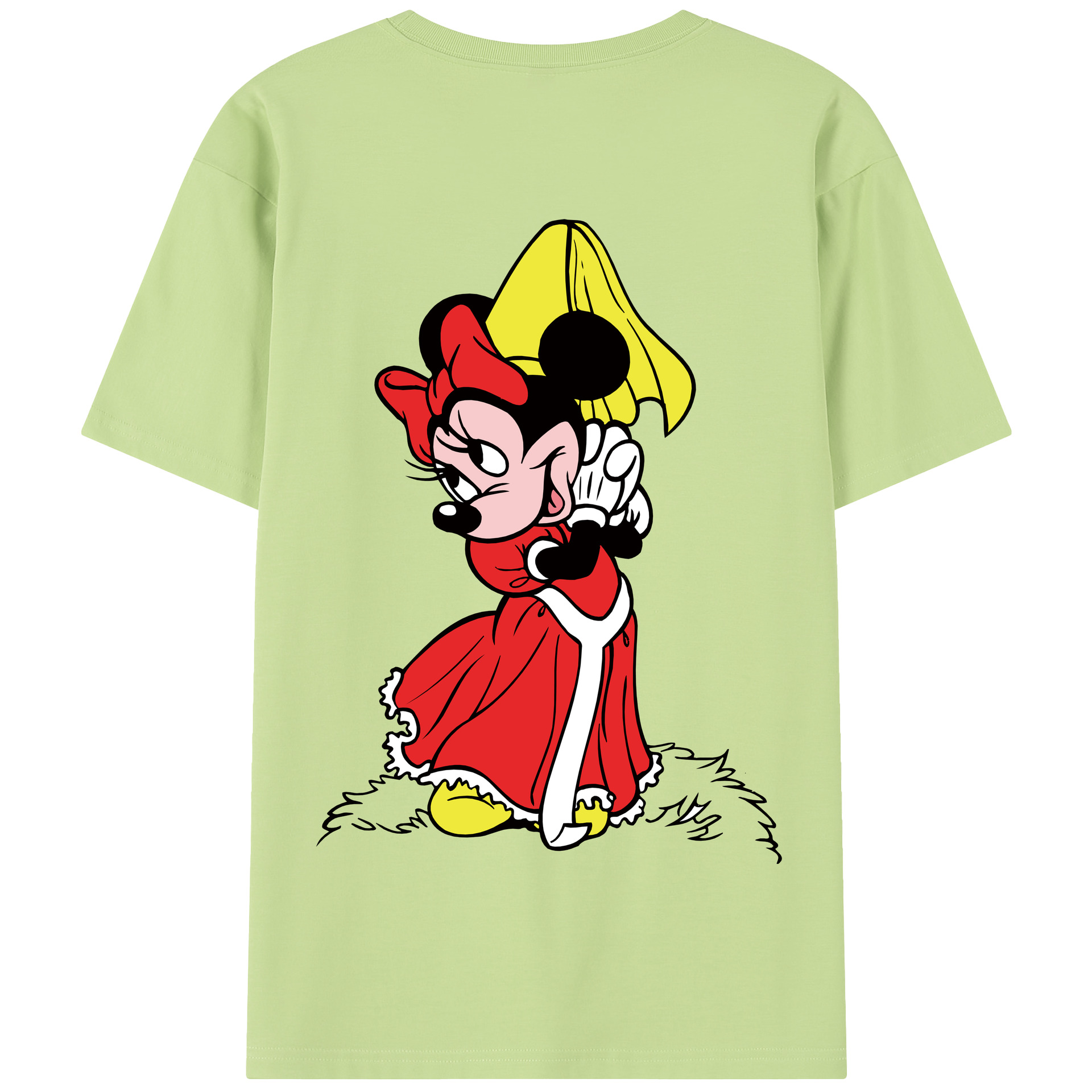 （画像用） ミッキーマウス Mickey Mouse 綿100％半袖Tシャツ（背面プリント）